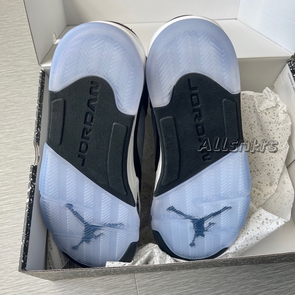 Air Jordan 5 Retro Moonlight Oreo Men’s Black Light Blue White - Picture 3 of 4